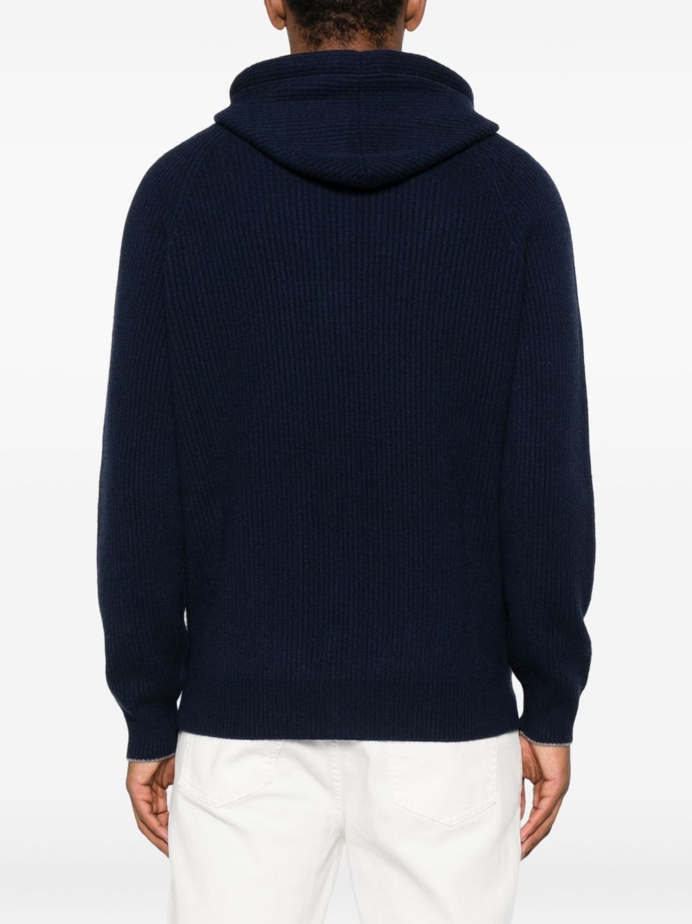 zip-up hooded cardigan - 4