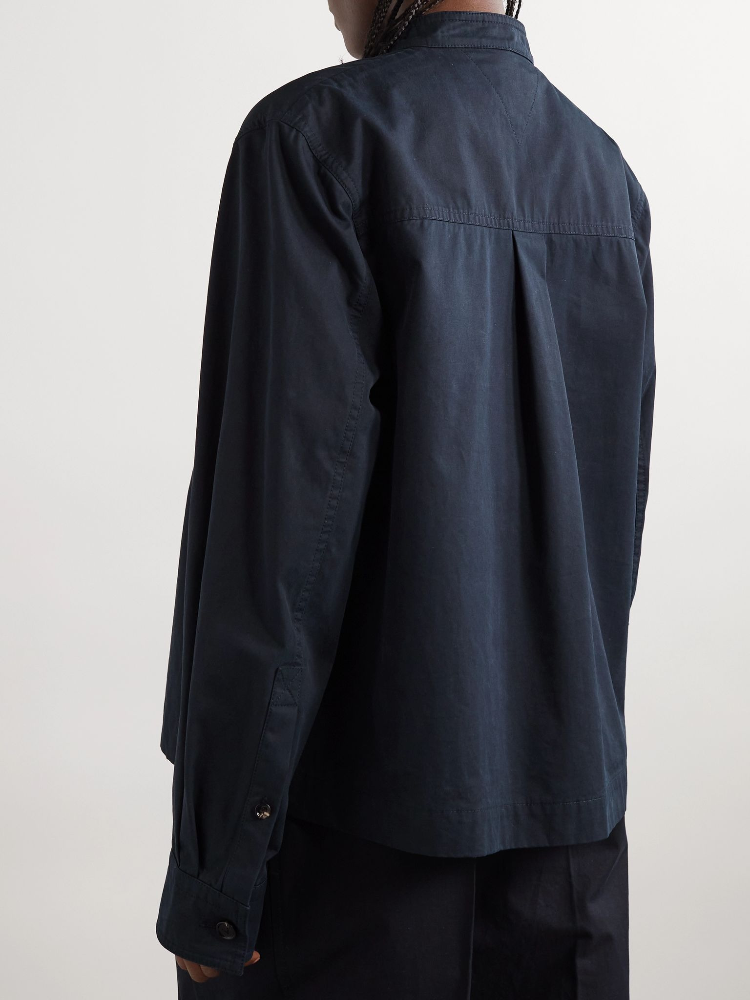 Cotton-twill blouse Midnight blue - 4