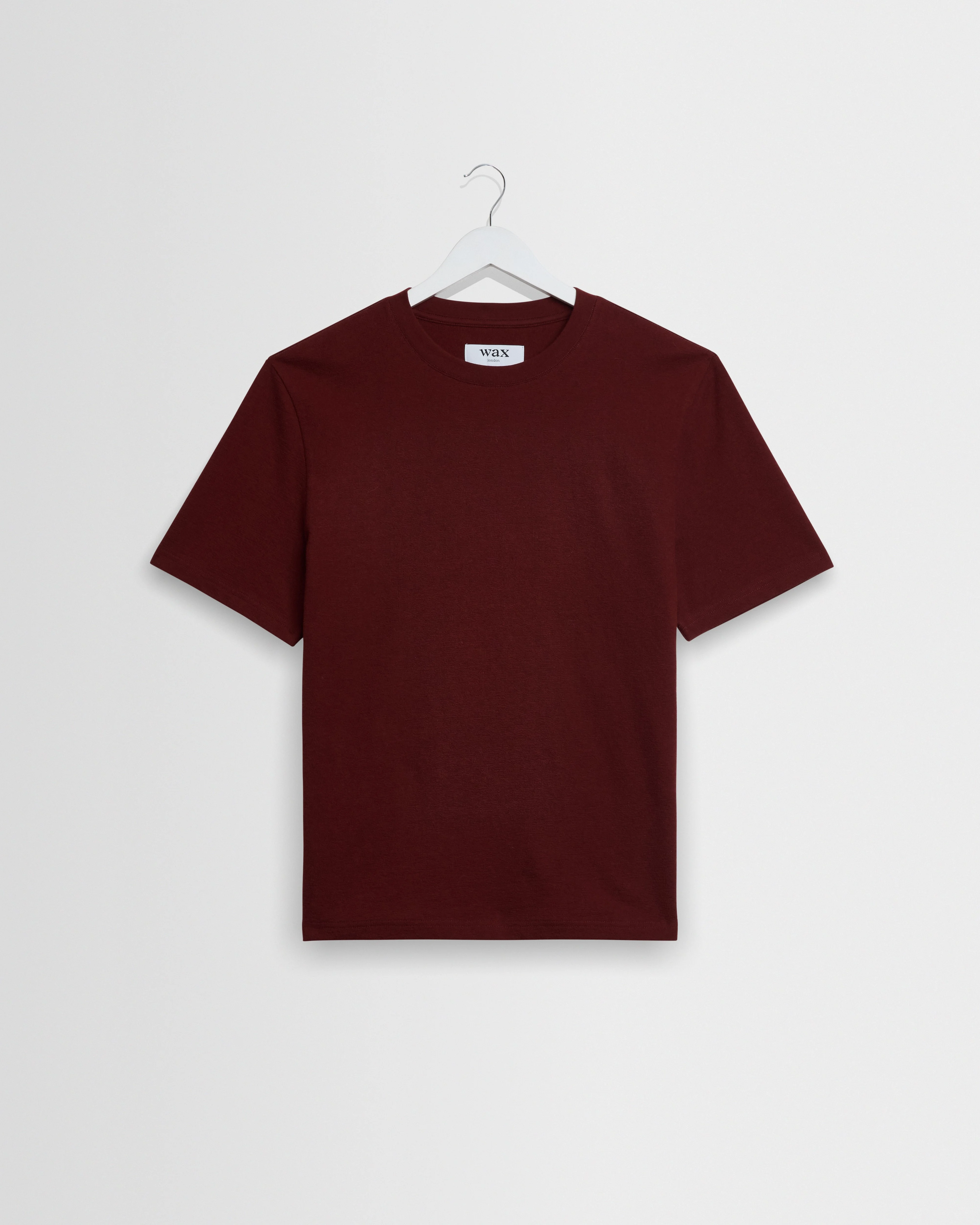 Dean - Maroon Textured Organic Cotton T-Shirt - 1