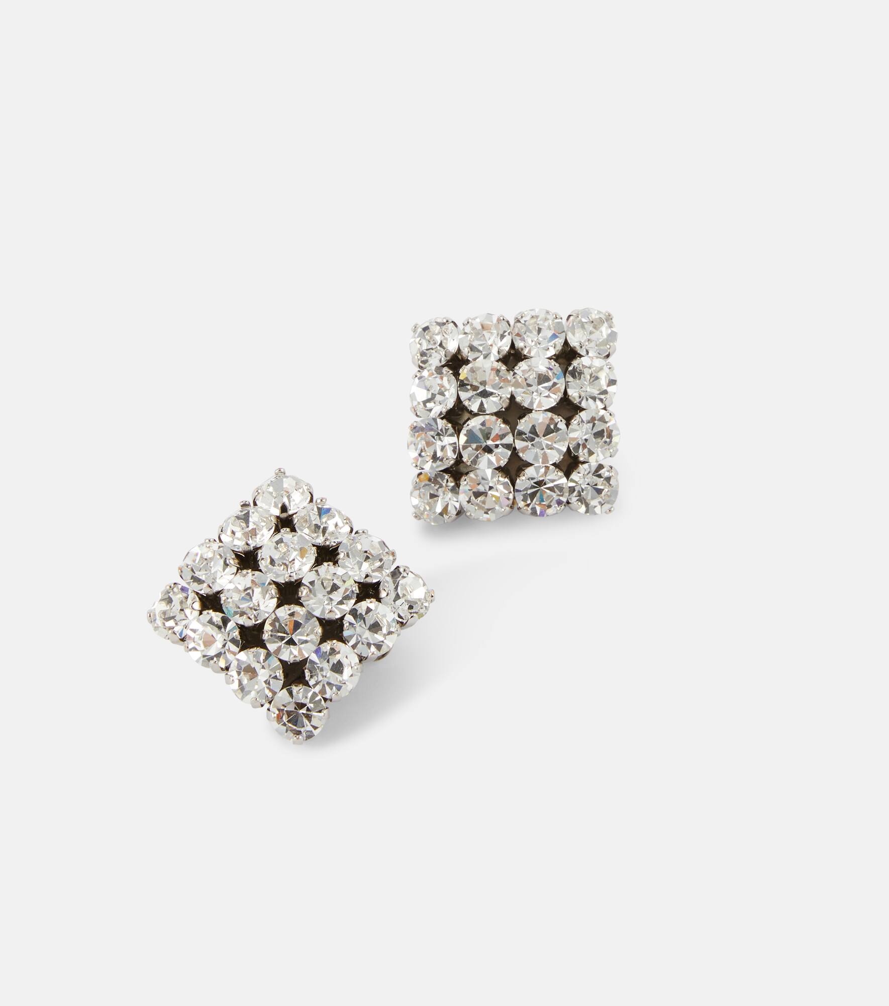 Crystal-embellished clip-on earrings - 4