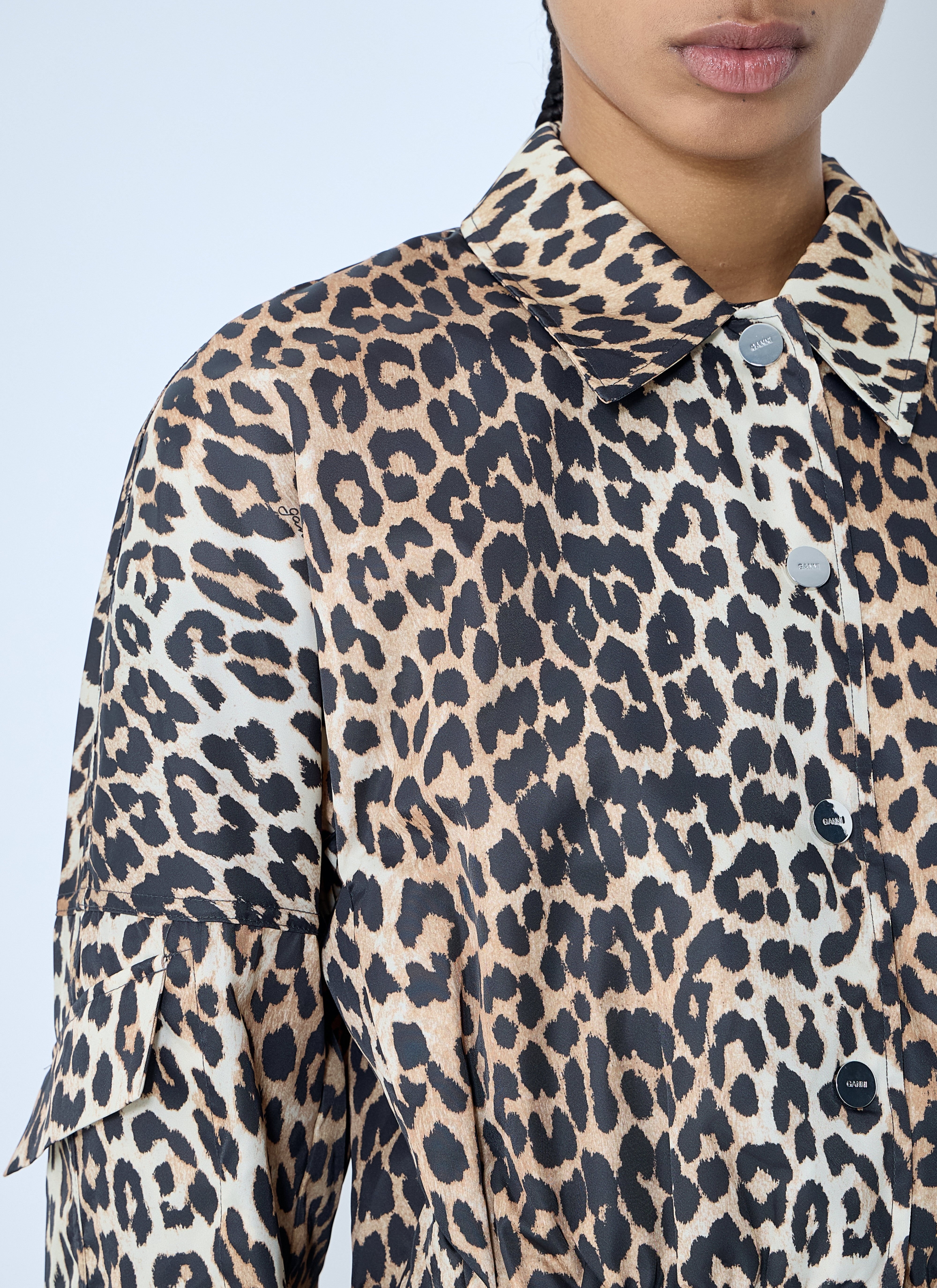 Duchesse Leopard Print Short Jacket - 5