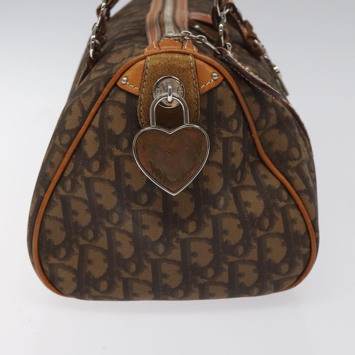 DIOR Romantic Trotter Canvas Hand Bag Brown - 3