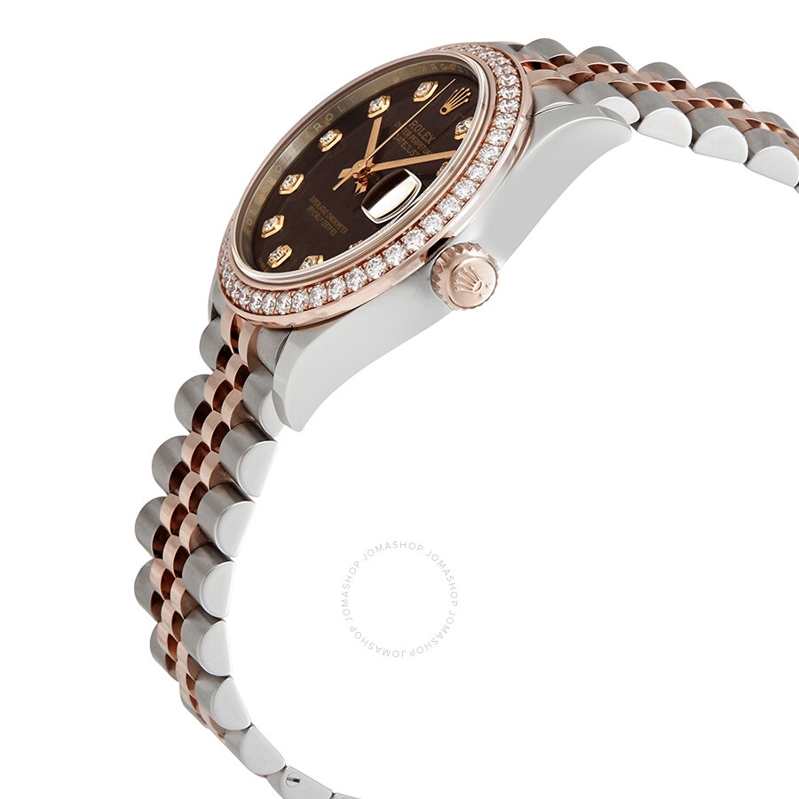 Rolex Datejust Chocolate Dial Automatic Ladies Steel and Everose Gold Jubilee Watch 278381CHDJ - 2