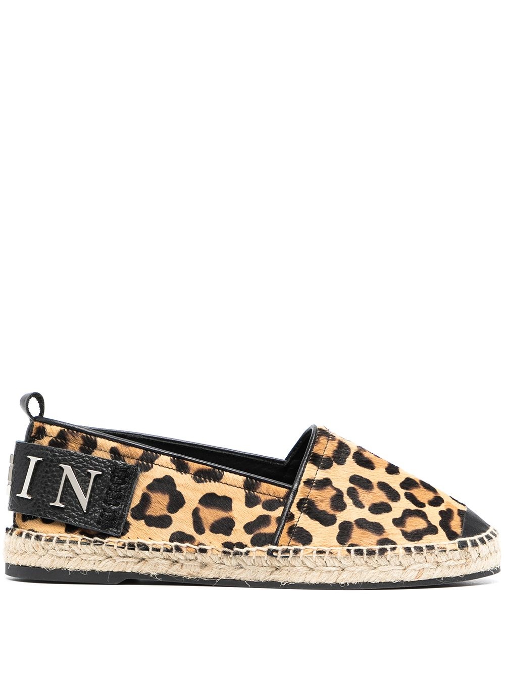 leopard-print slip-on espadrilles - 1