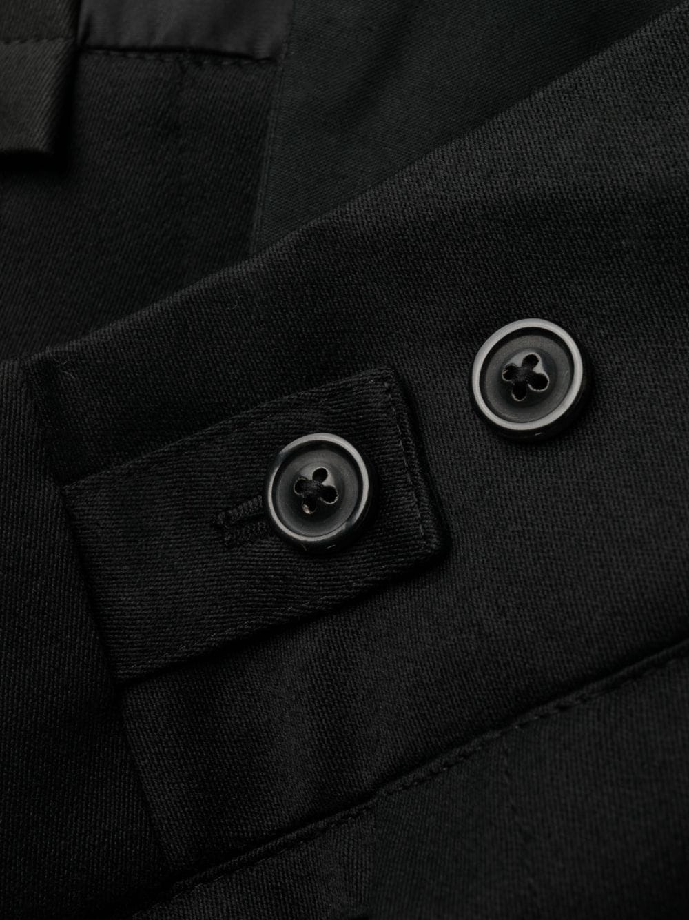 four-stitch wool tapered trousers - 5
