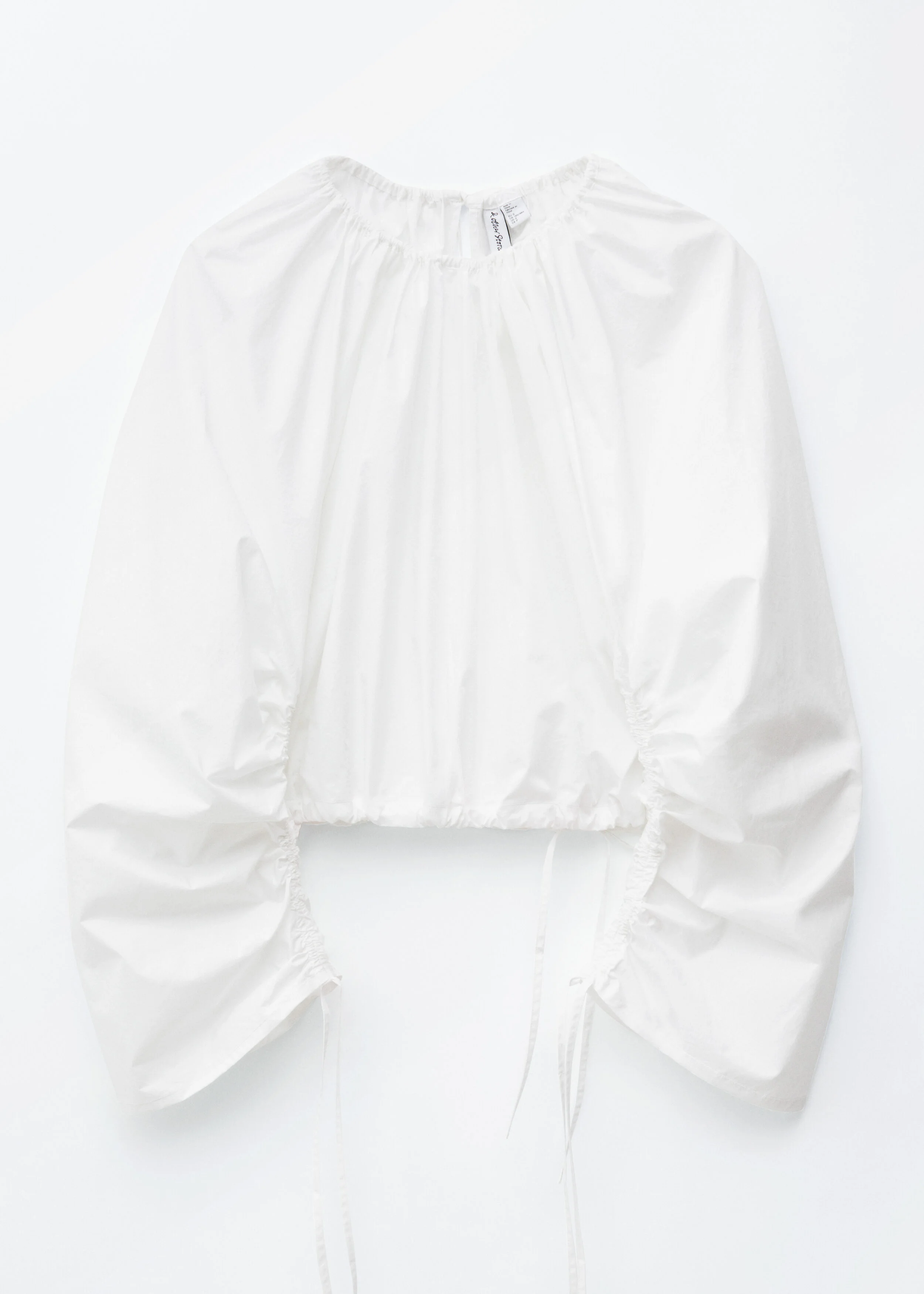 Sculptural Drawstring Blouse - 1