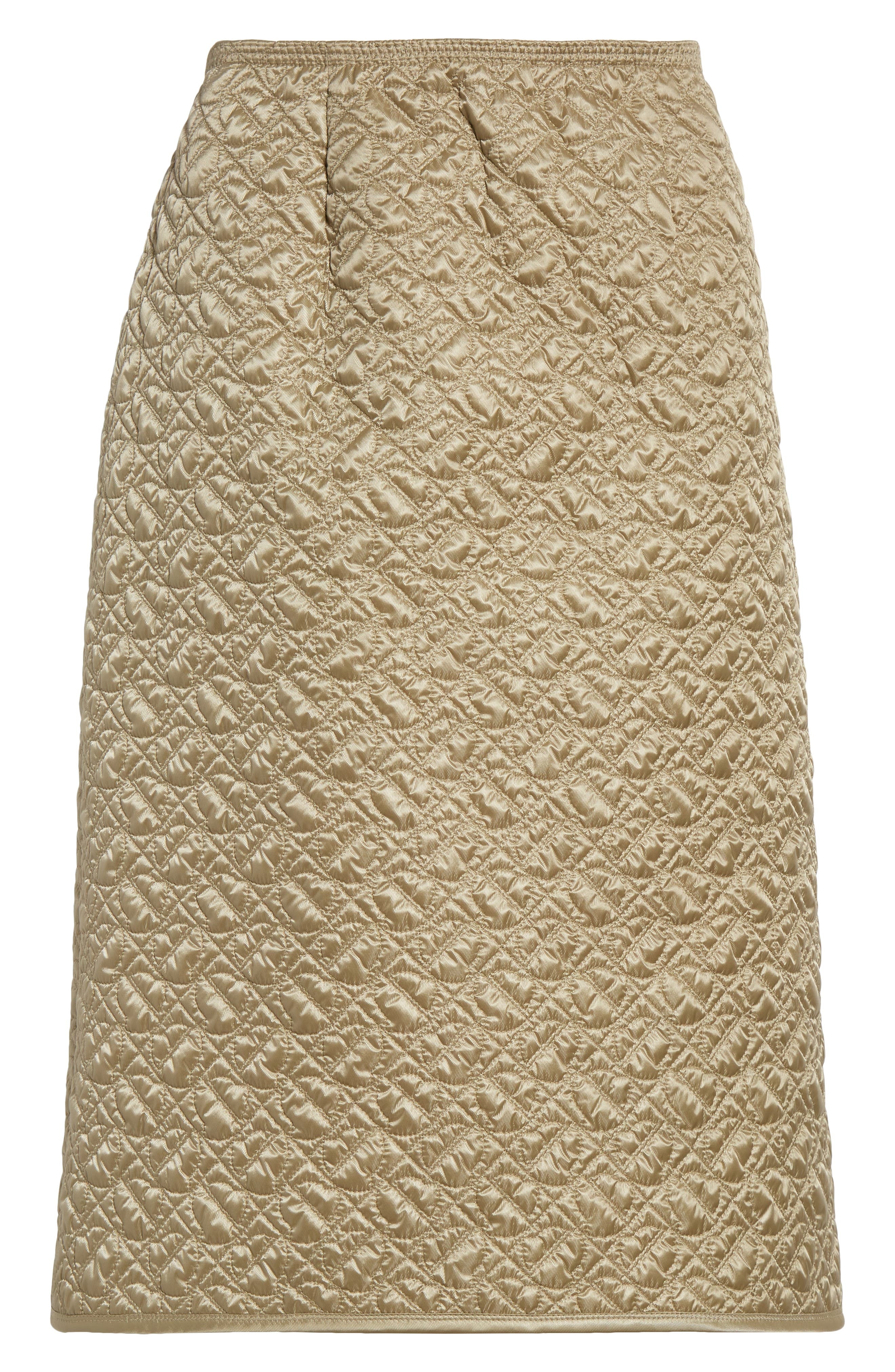 Quilted Nylon Pencil Skirt - 6