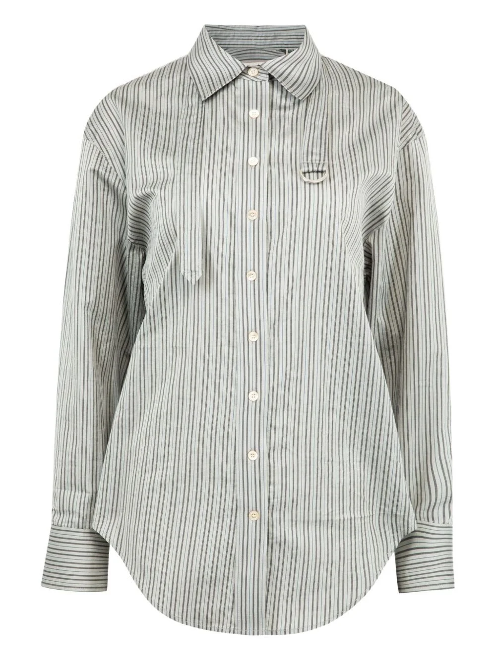 Striped cotton and silk shirt - 1