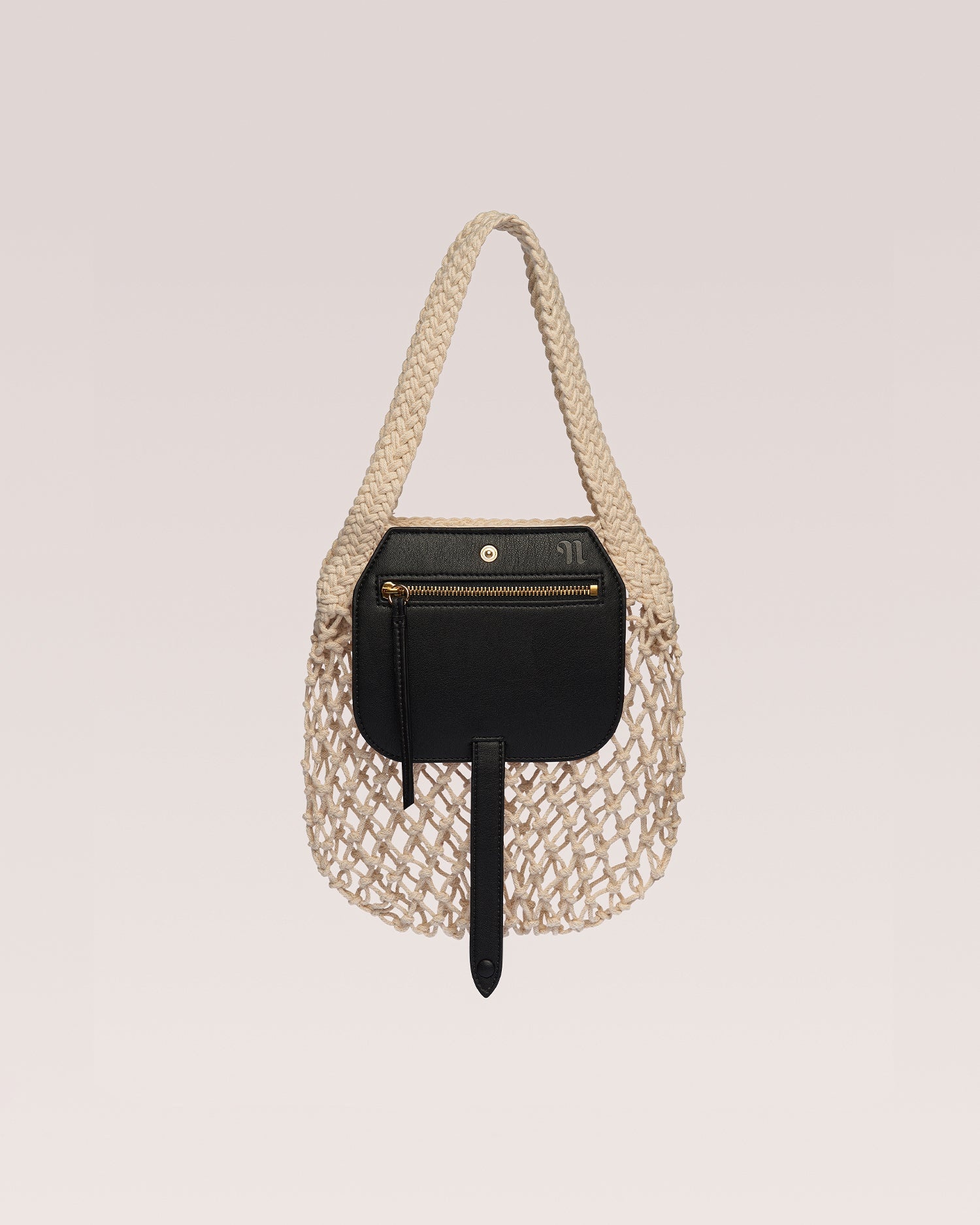 Cotton Mesh Mini Shopping Tote - 1