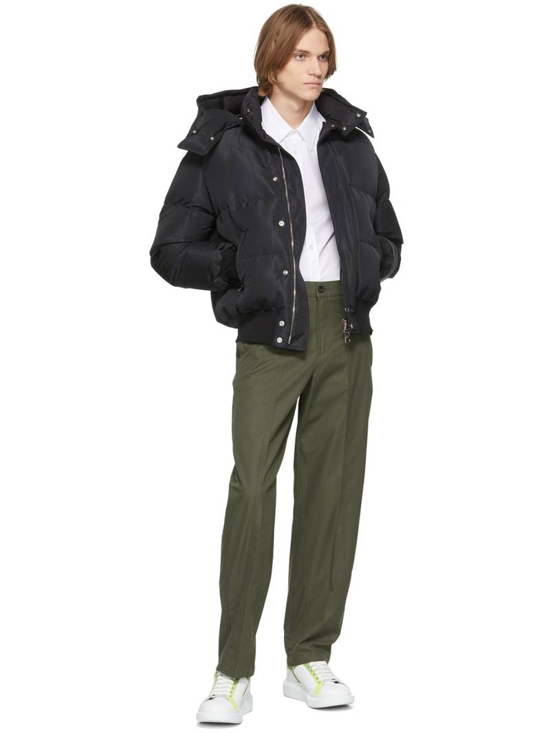 Alexander McQueen Black Faille Puffer Jacket outlook