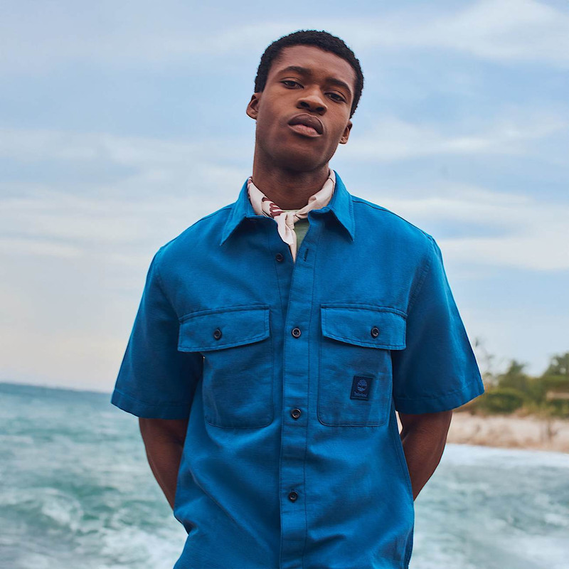 Men's Cotton Linen Utility Overshirt 3