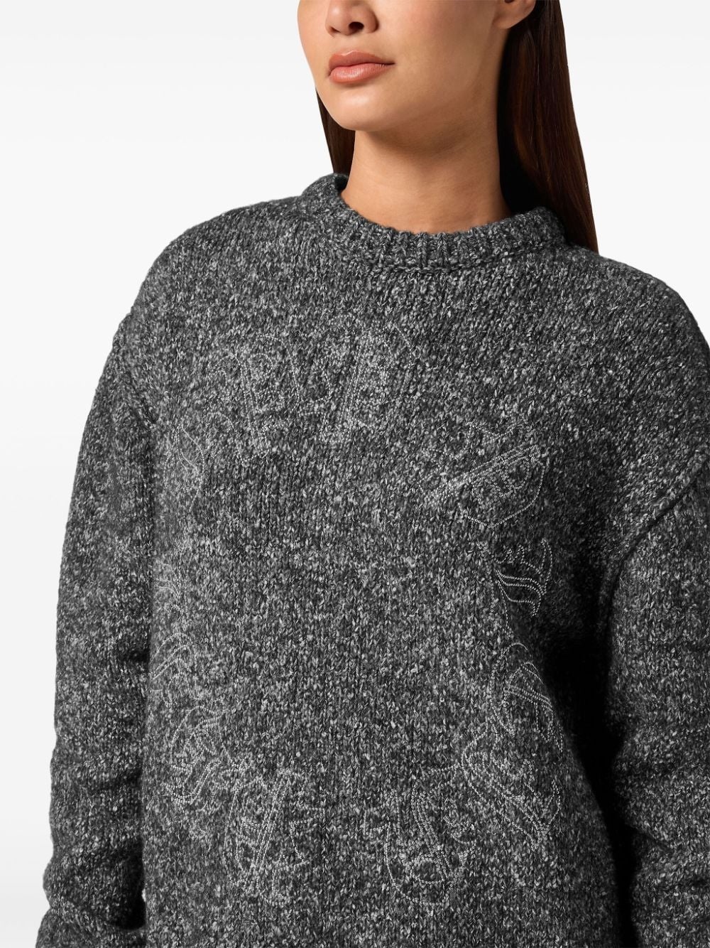 logo-embroidered jumper - 3