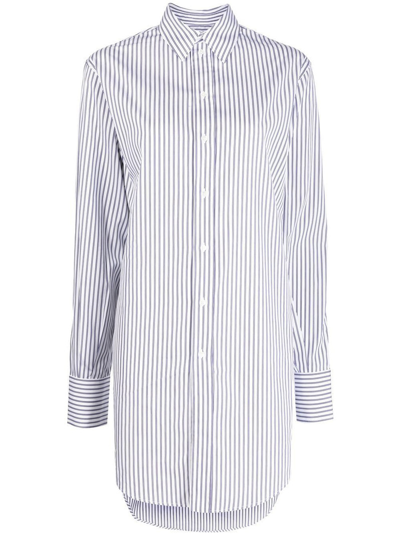 striped silk shirt dress 1