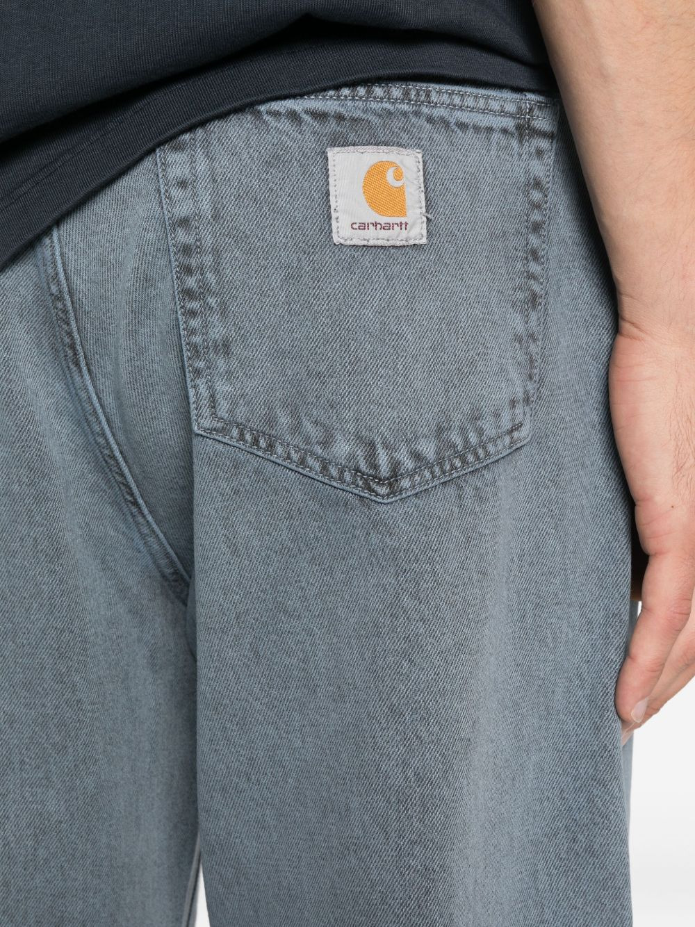 Landon logo-patch jeans - 5