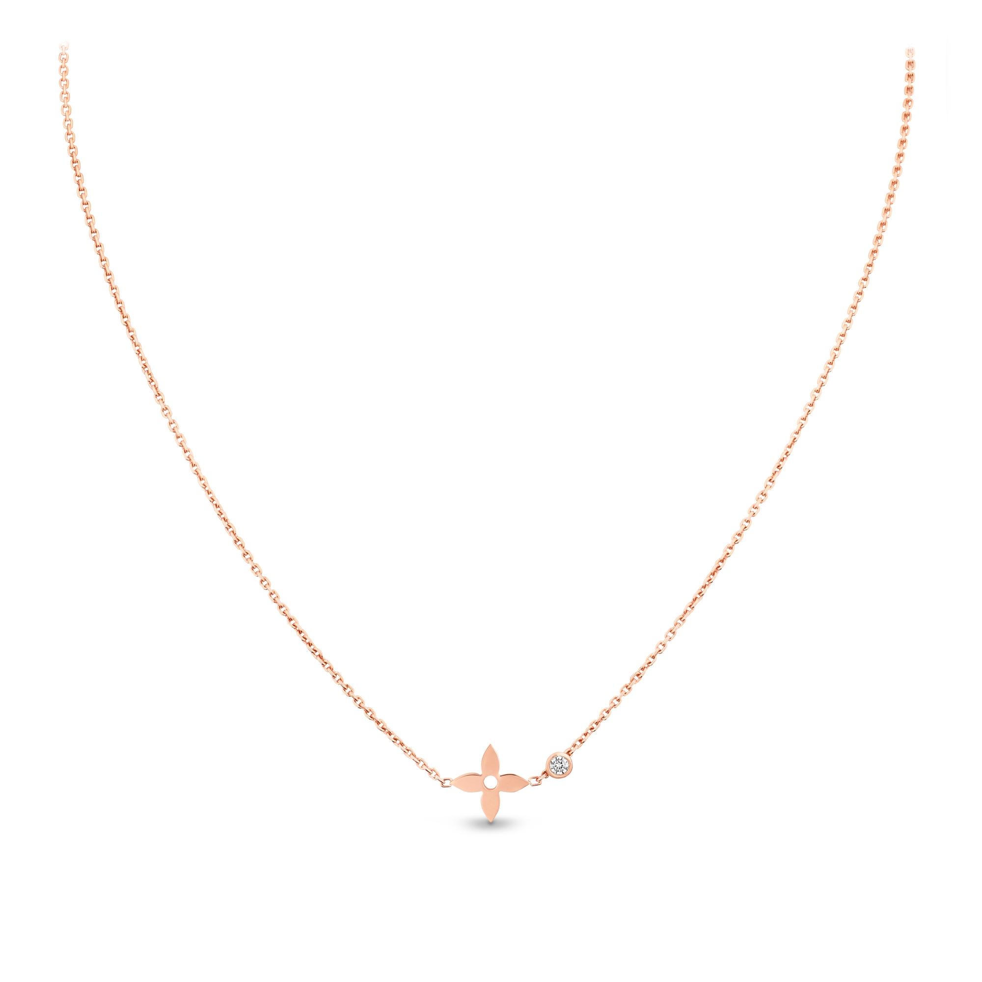 Idylle Blossom pendant, pink gold and diamond - 3