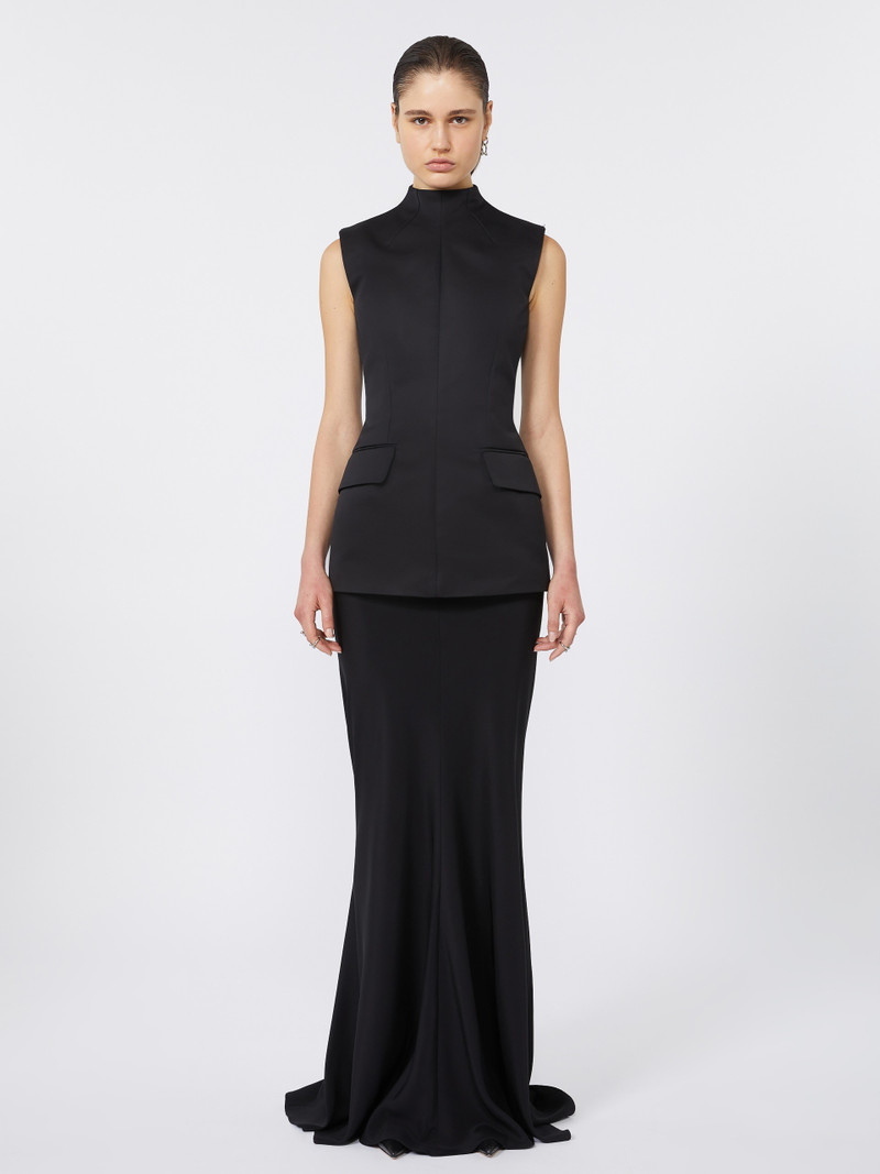 CILENO01 Long bi-material dress - KLEPSYDRA CAPSULE 3