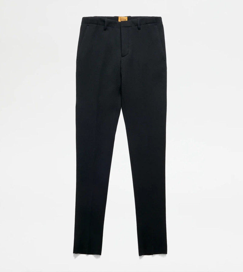 TROUSERS IN WOOL - BLACK 1