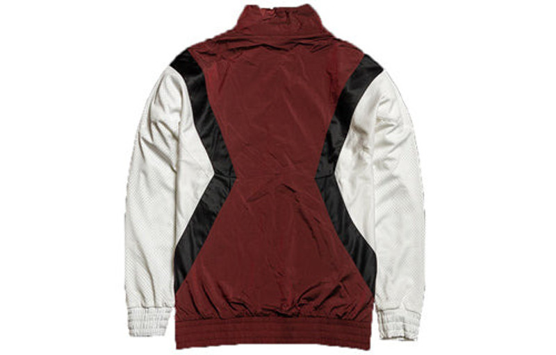 Jordan Air Jordan FLIGHT WARM-UP Jacket Logo Brown White Colorblock 'Brown White' AO0556-687 outlook