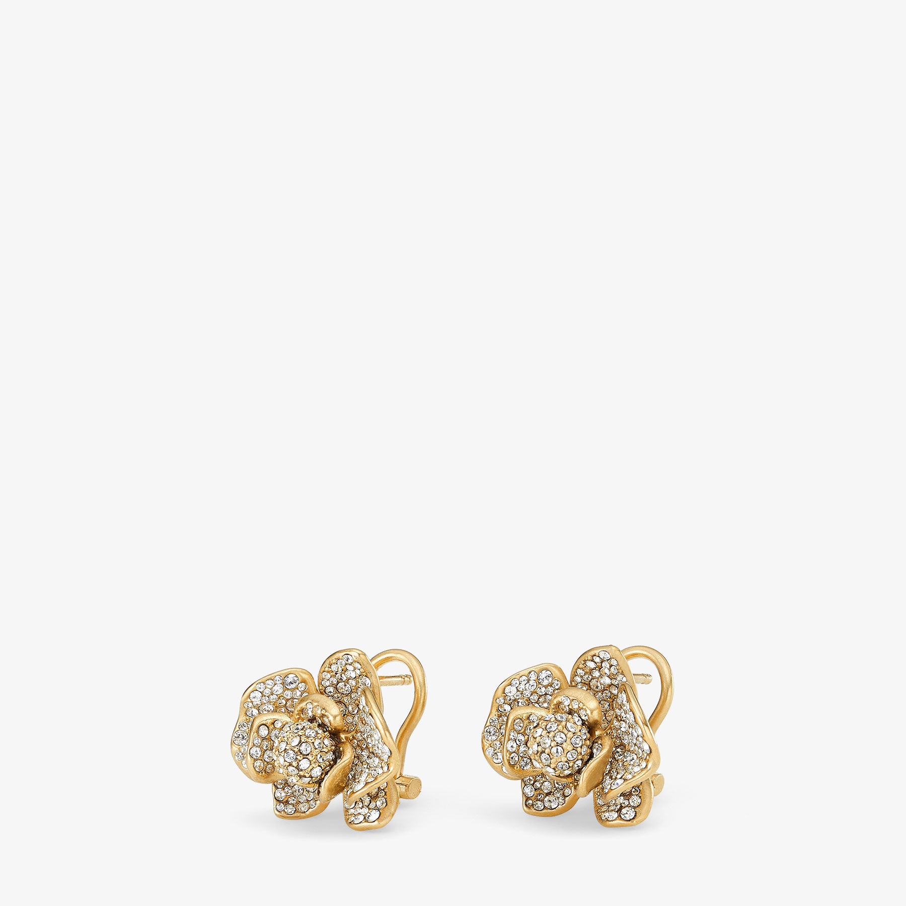 Petal Studs
Gold-Finish Stud Earrings with Pave Crystal - 4
