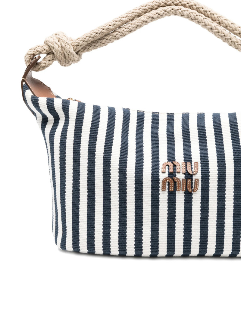 Miu Miu Miu Miu Striped Rope-handle Tote Bag outlook