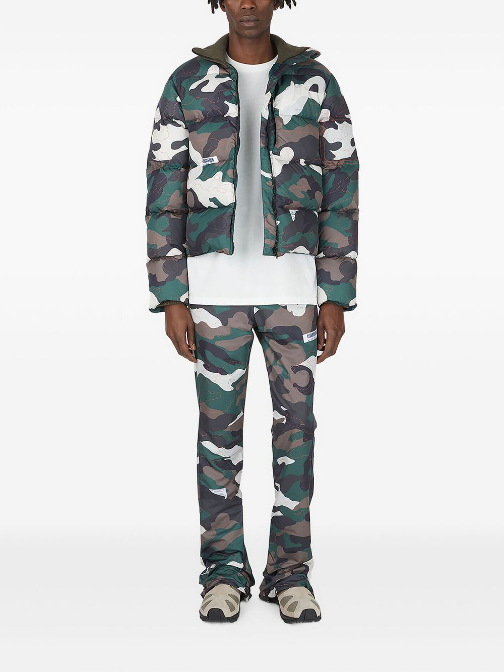 camouflage quilted puffer jacket - 2