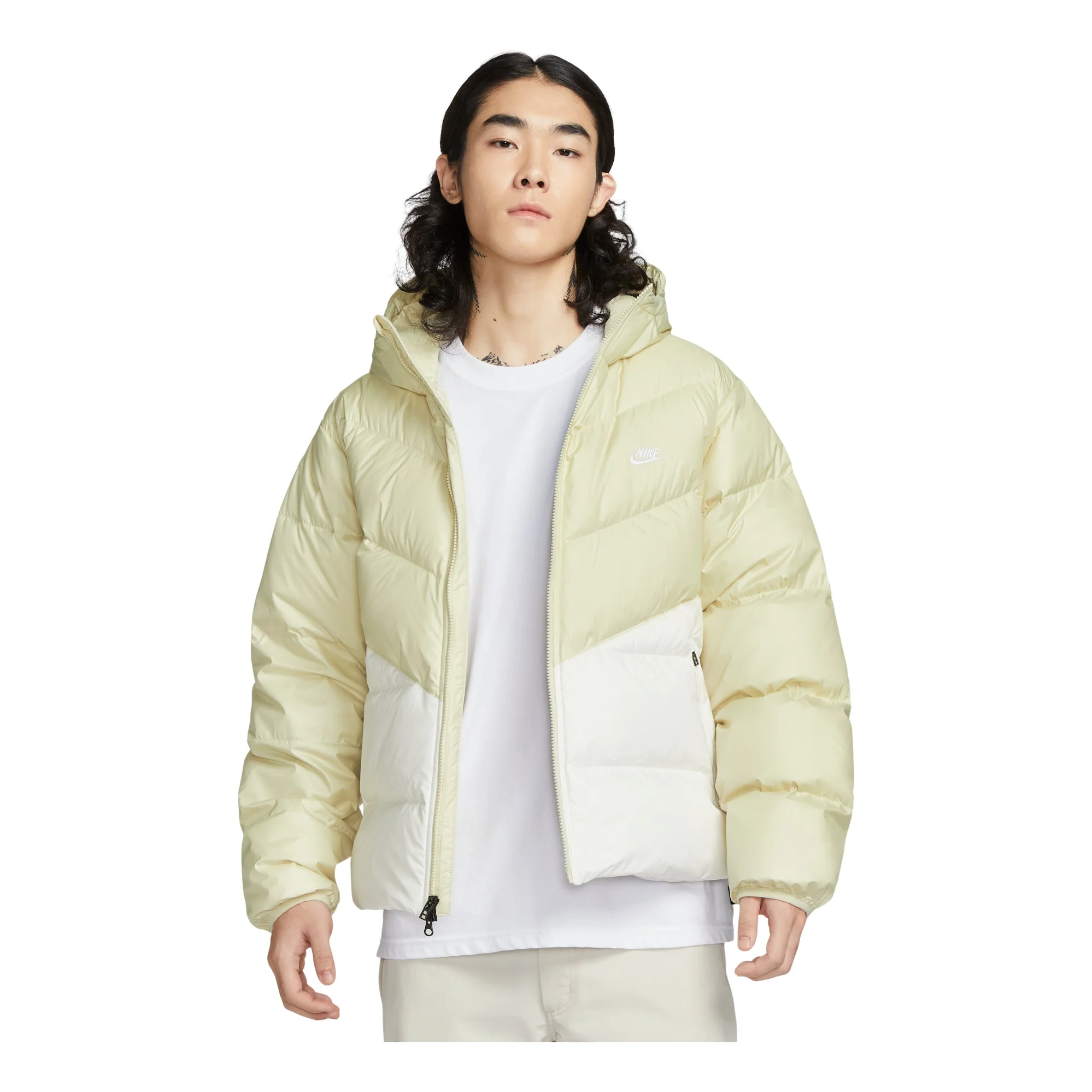 Nike Windrunner Down Jacket 'Light Khaki Sail White' HQ7791-229 - 1