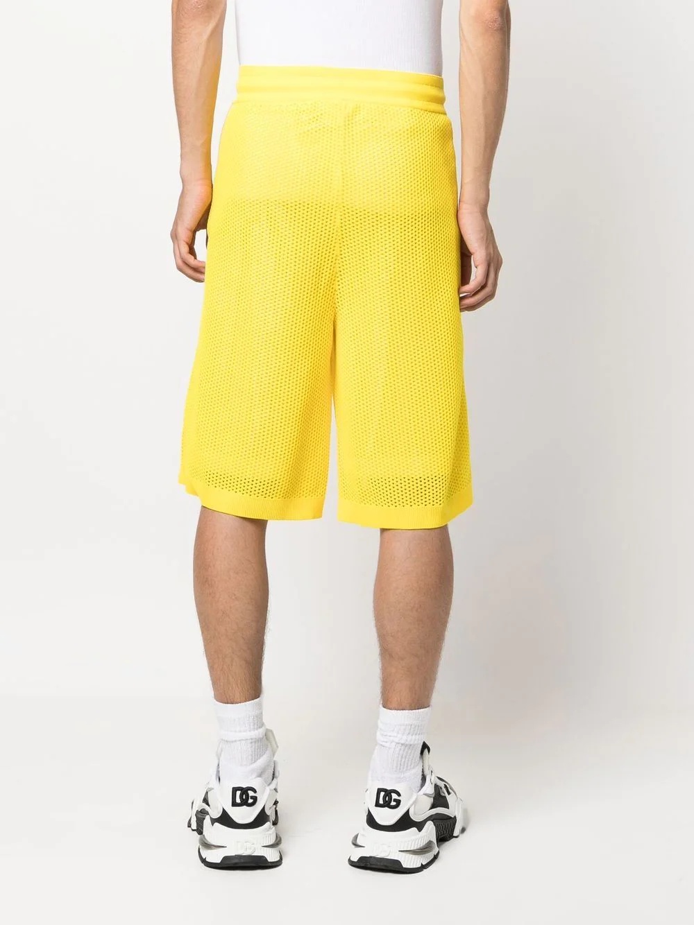 perforated logo-tape shorts - 4