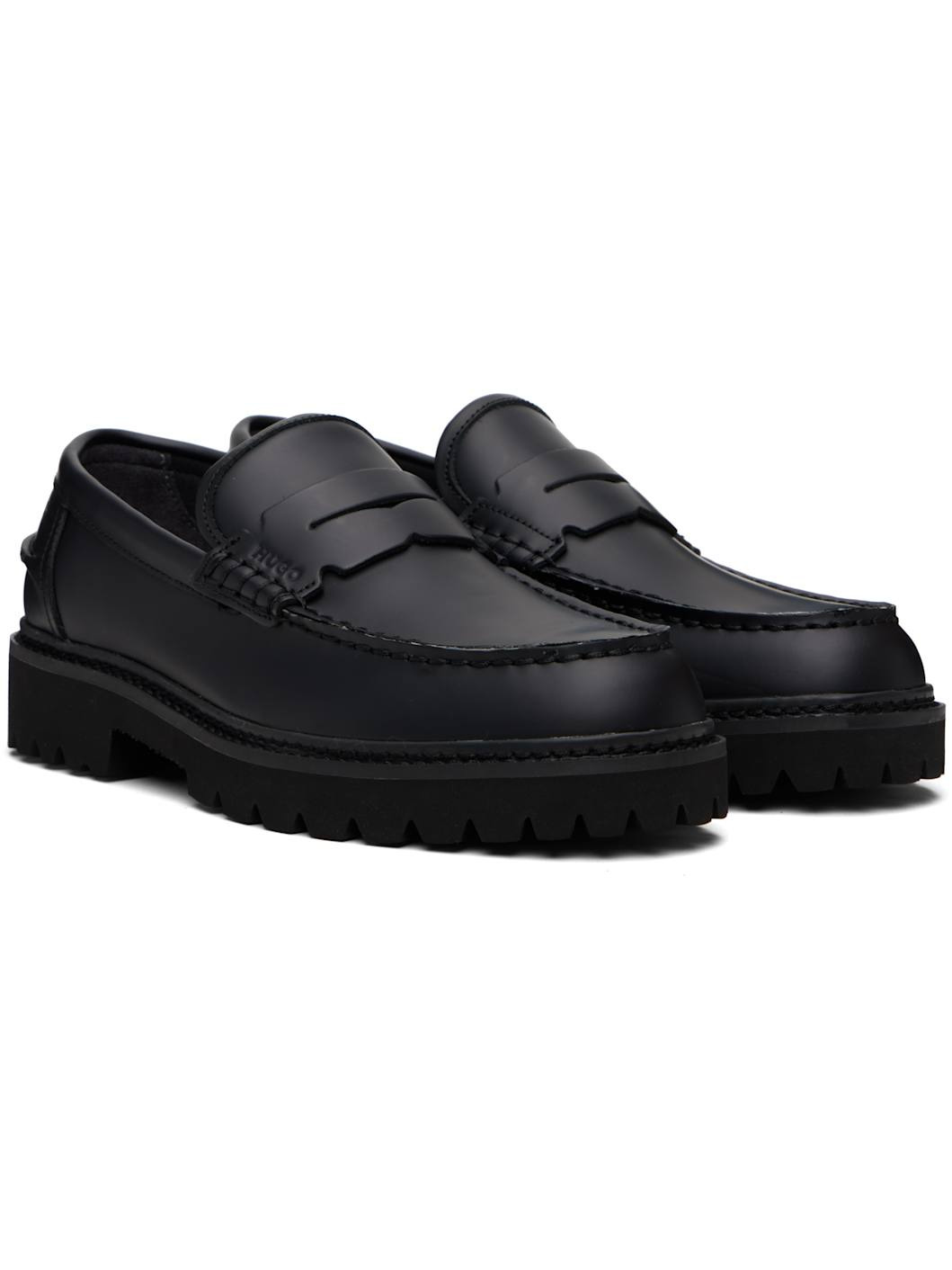 Black Lug Loafers - 4