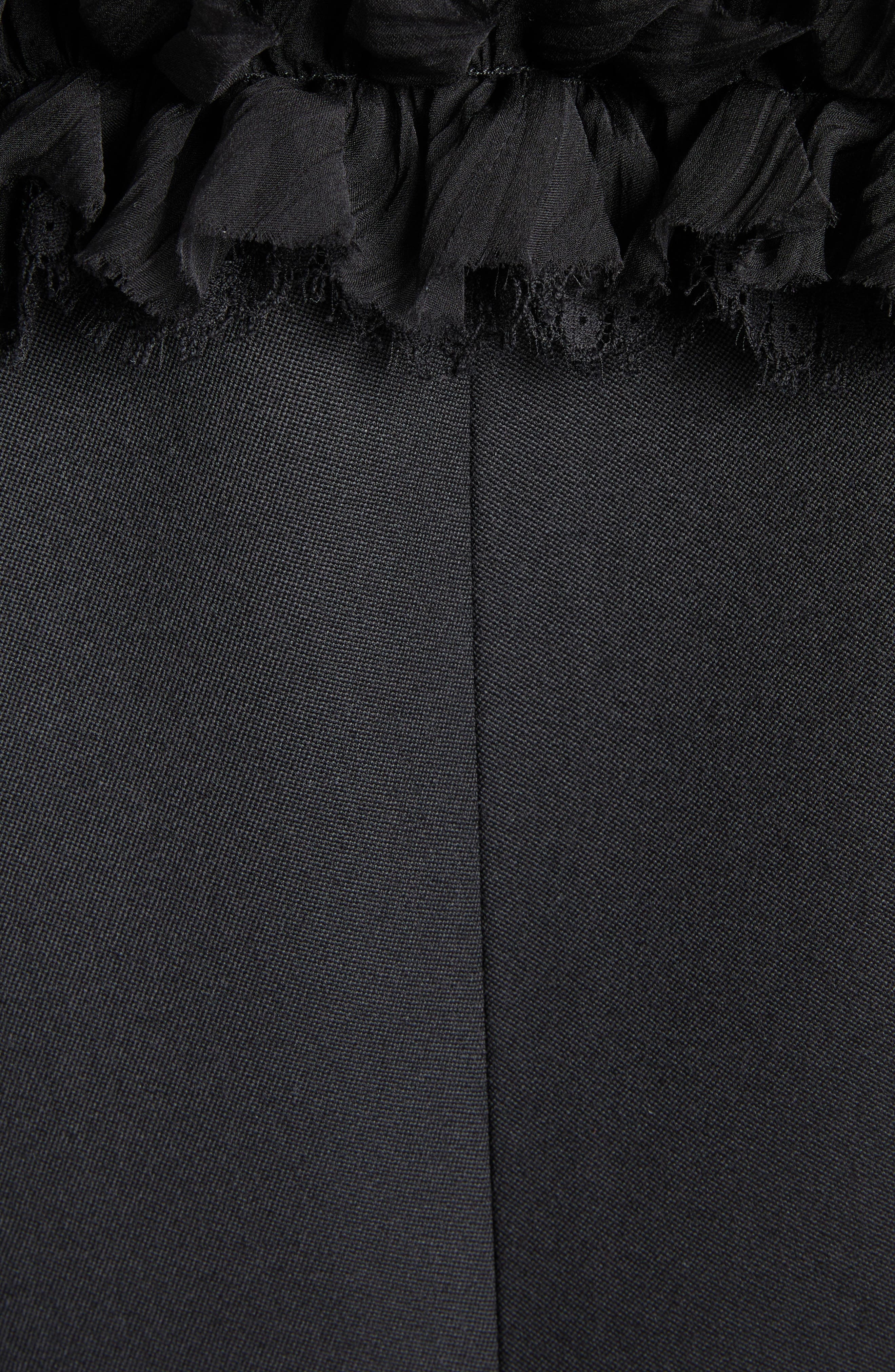 McQueen Slashed Ruffle Wool Blazer in Black at Nordstrom - 5