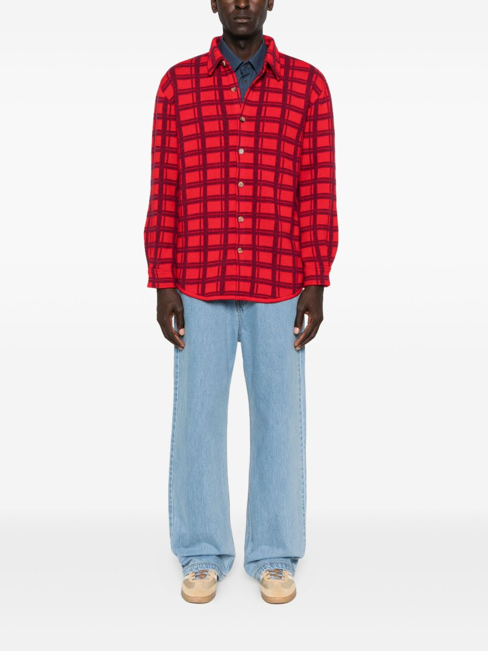 Mr. Young checked cashmere shirt - 2