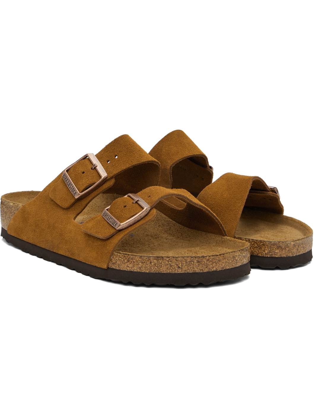 Tan Regular Arizona Soft Footbed Sandals - 4