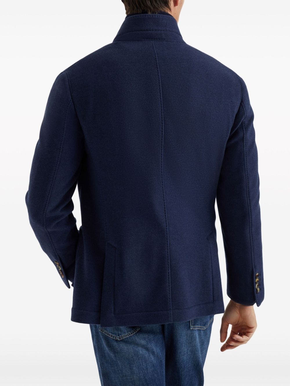 water-resistant cashmere blazer - 4
