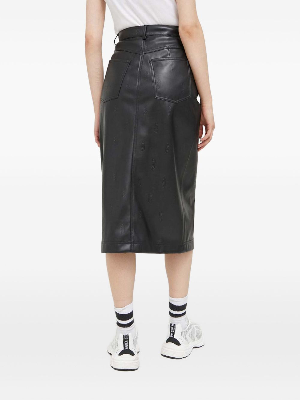 belt-loop midi skirt - 3