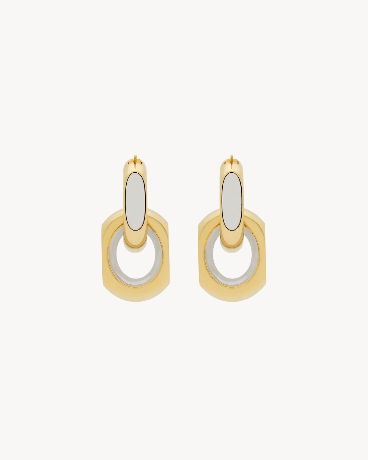 CASSANDRE DUO LINK EARRINGS IN METAL - 2