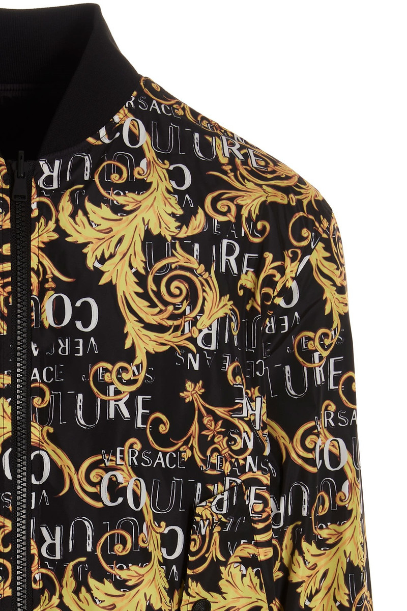 Logo print reversible bomber 4