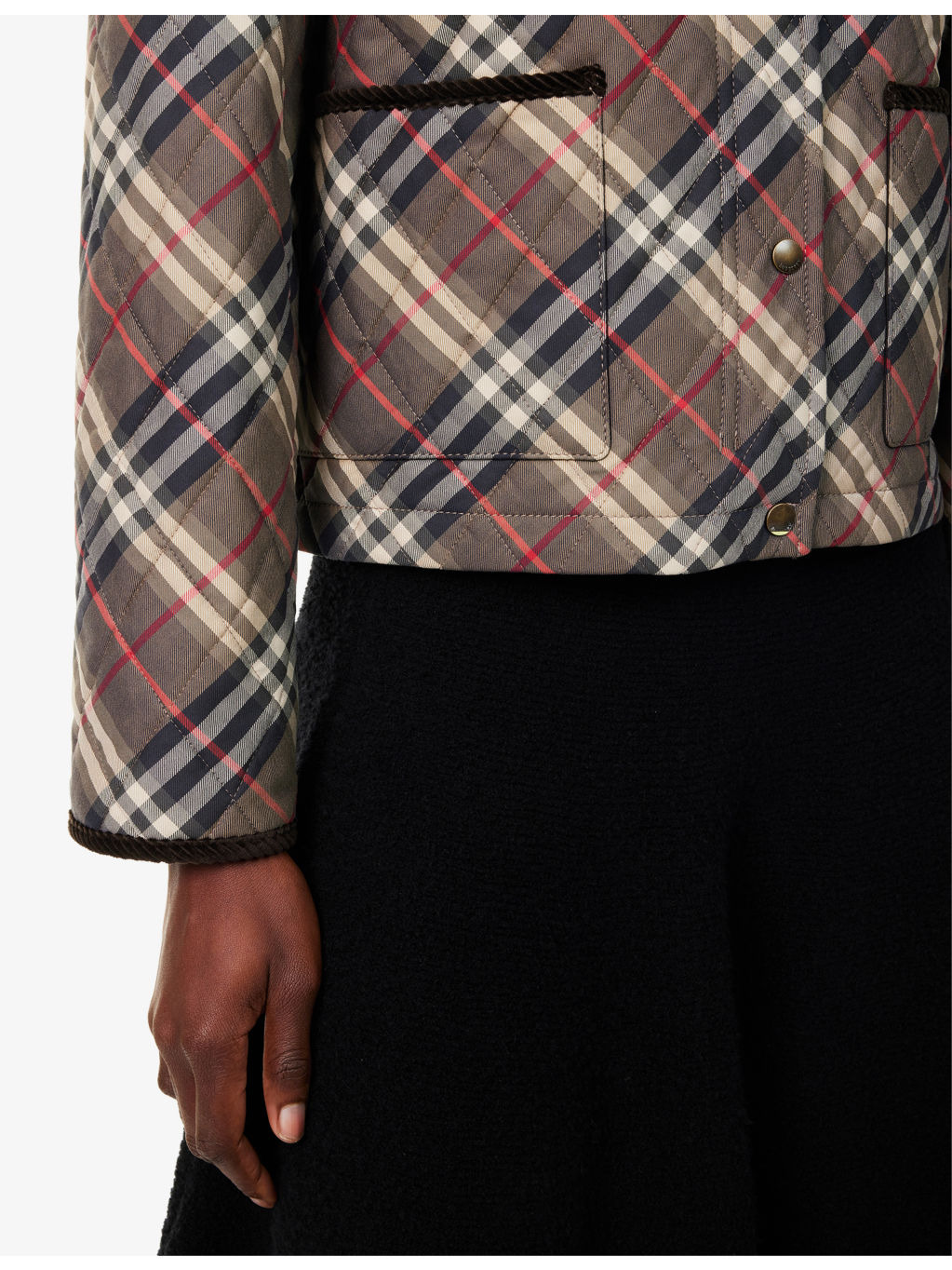 Check-Print Quilted Cotton Jacket - 6