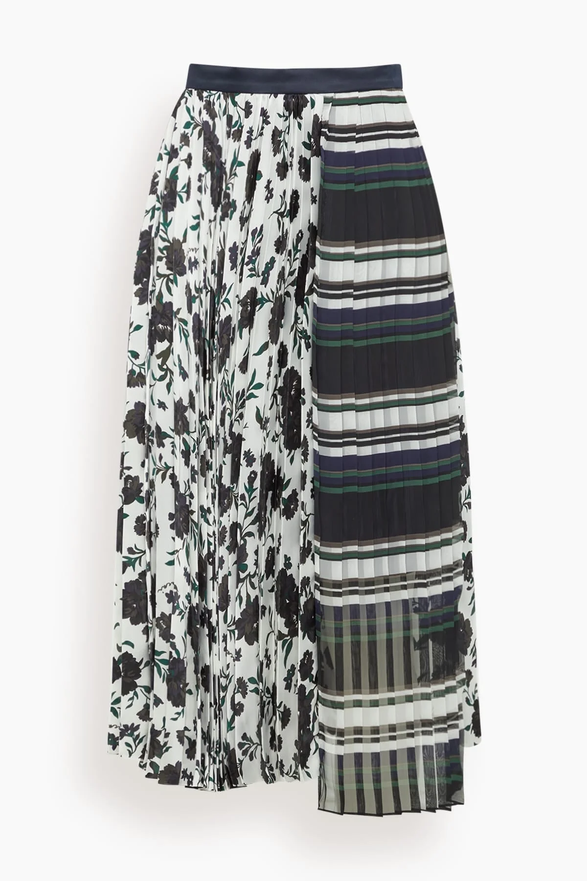 Pattern Mix Skirt in White Multi - 1