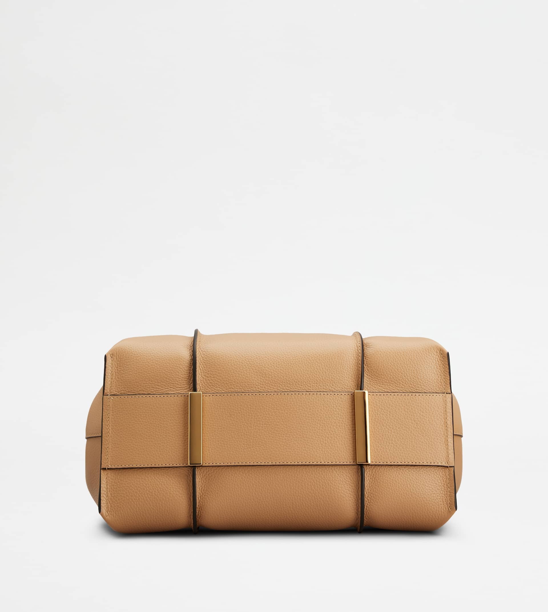 T TIMELESS SHOPPING BAG IN LEATHER SMALL - BEIGE - 3