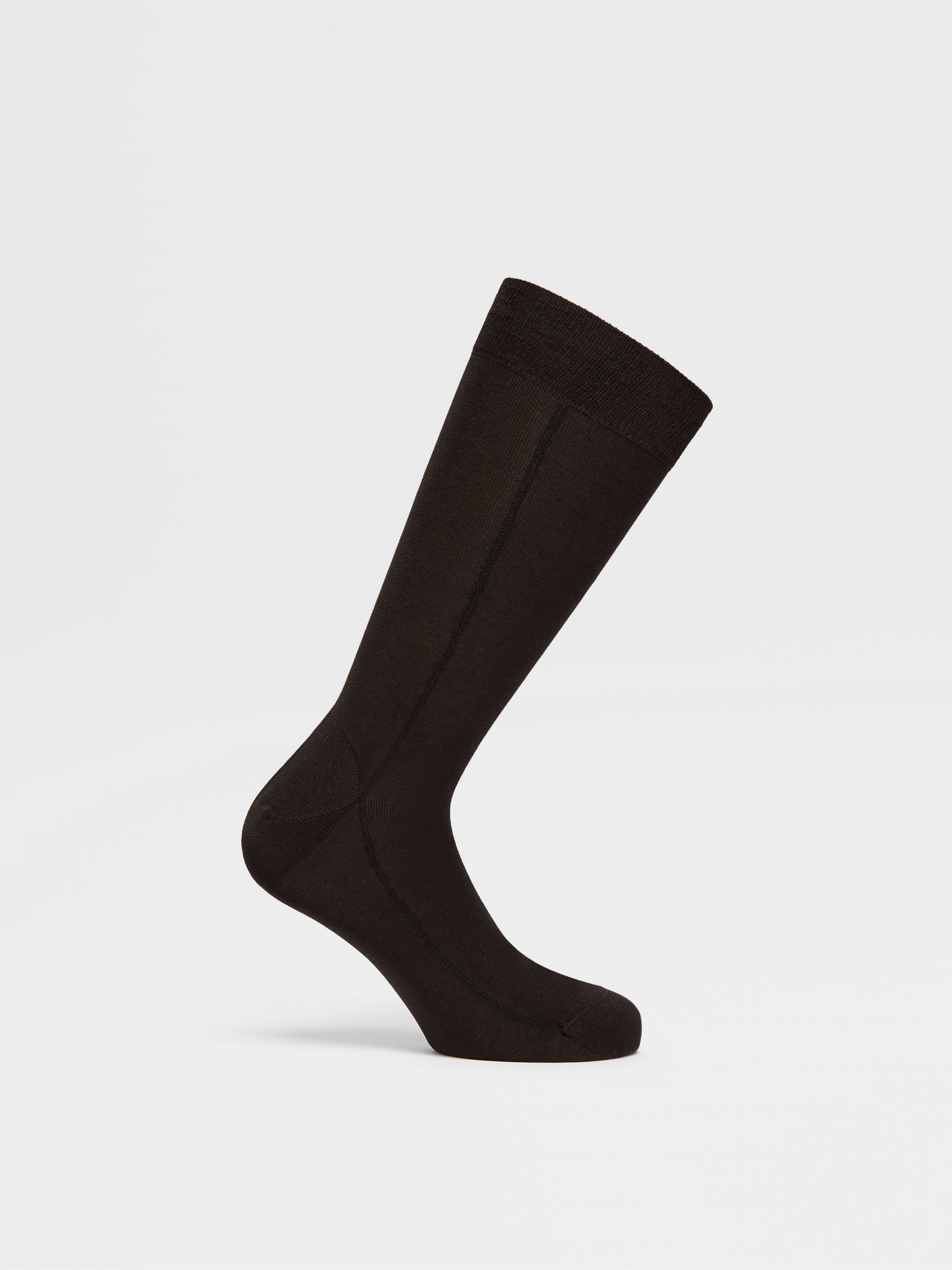 BROWN COTTON BLEND SOCKS - 3
