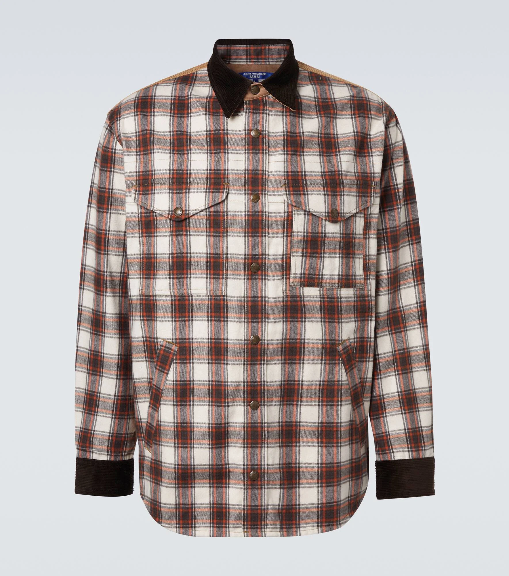 Checked cotton flannel jacket - 1