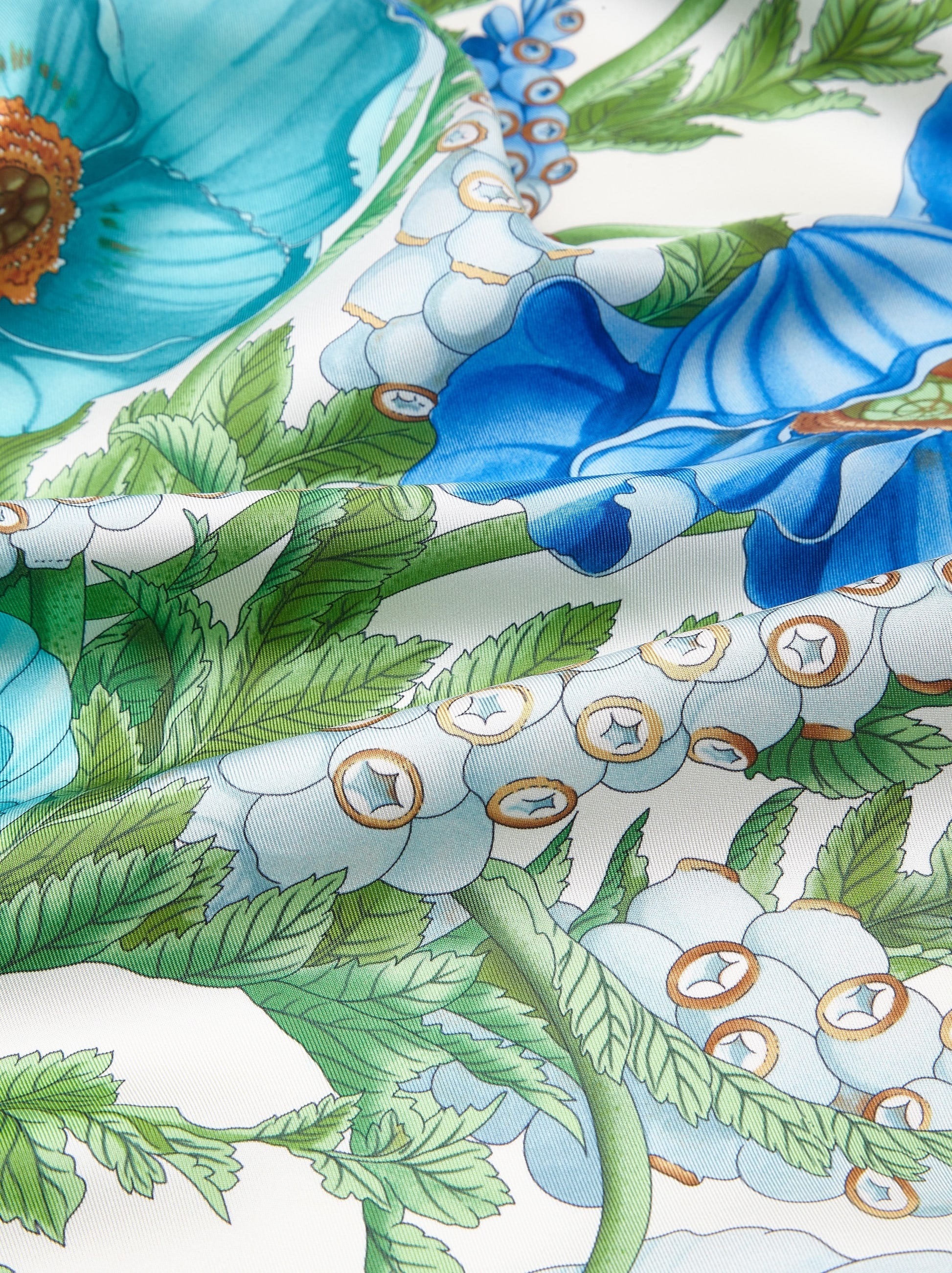 Poppies print silk foulard - 4
