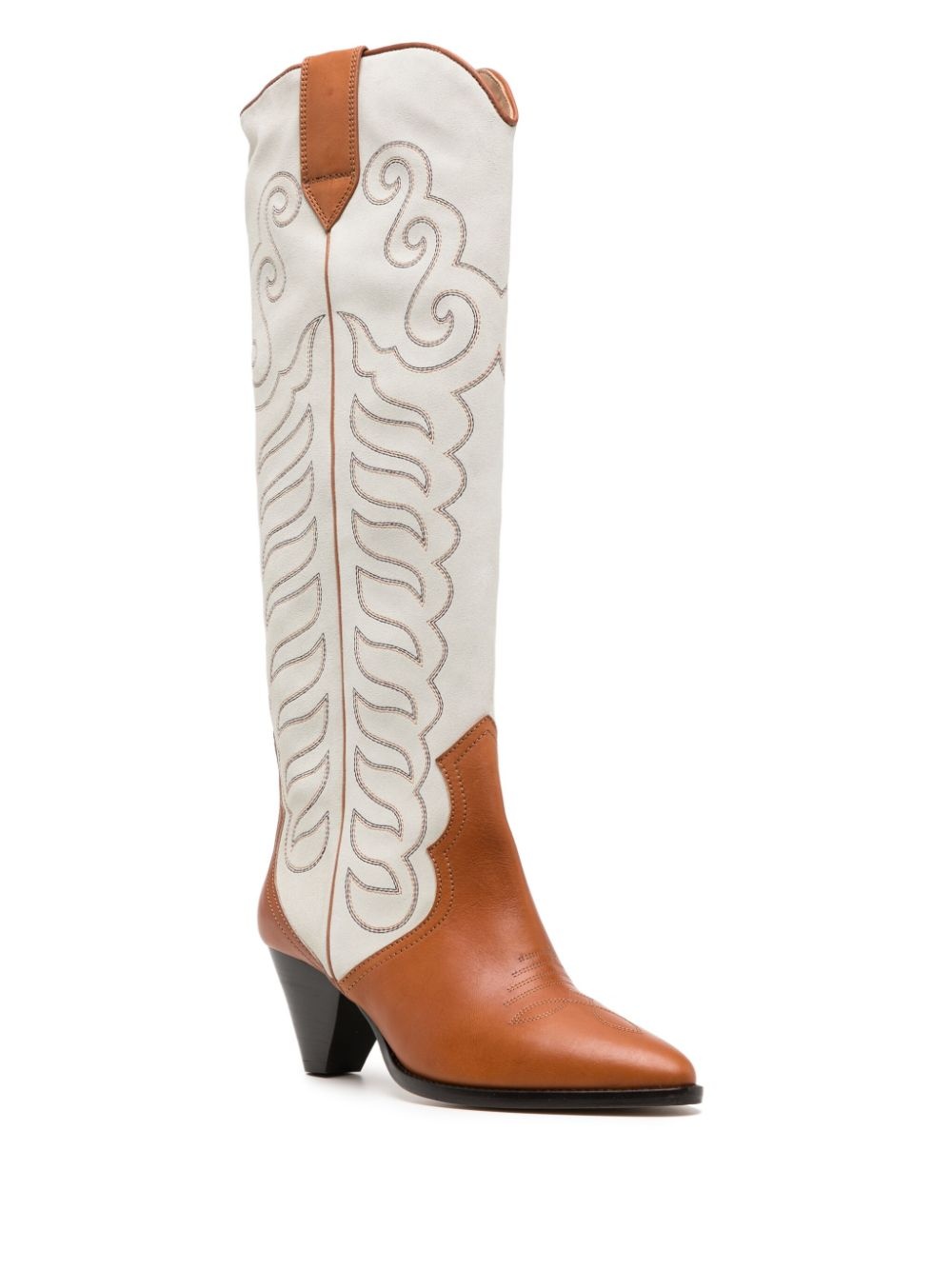 Liela 60mm embroidered leather boots - 2