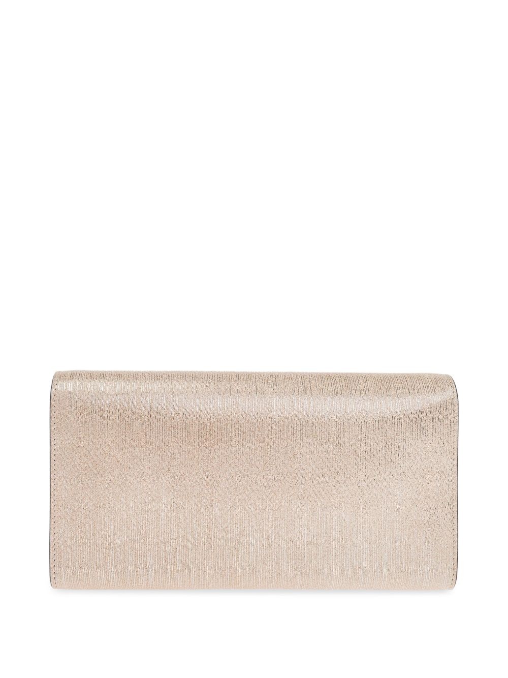 metallic-leather clutch bag - 3