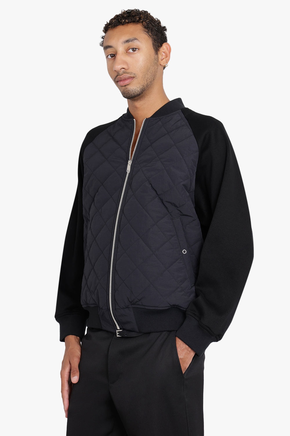COTTON NYLON TASSAH SHIRT | BLACK - 3