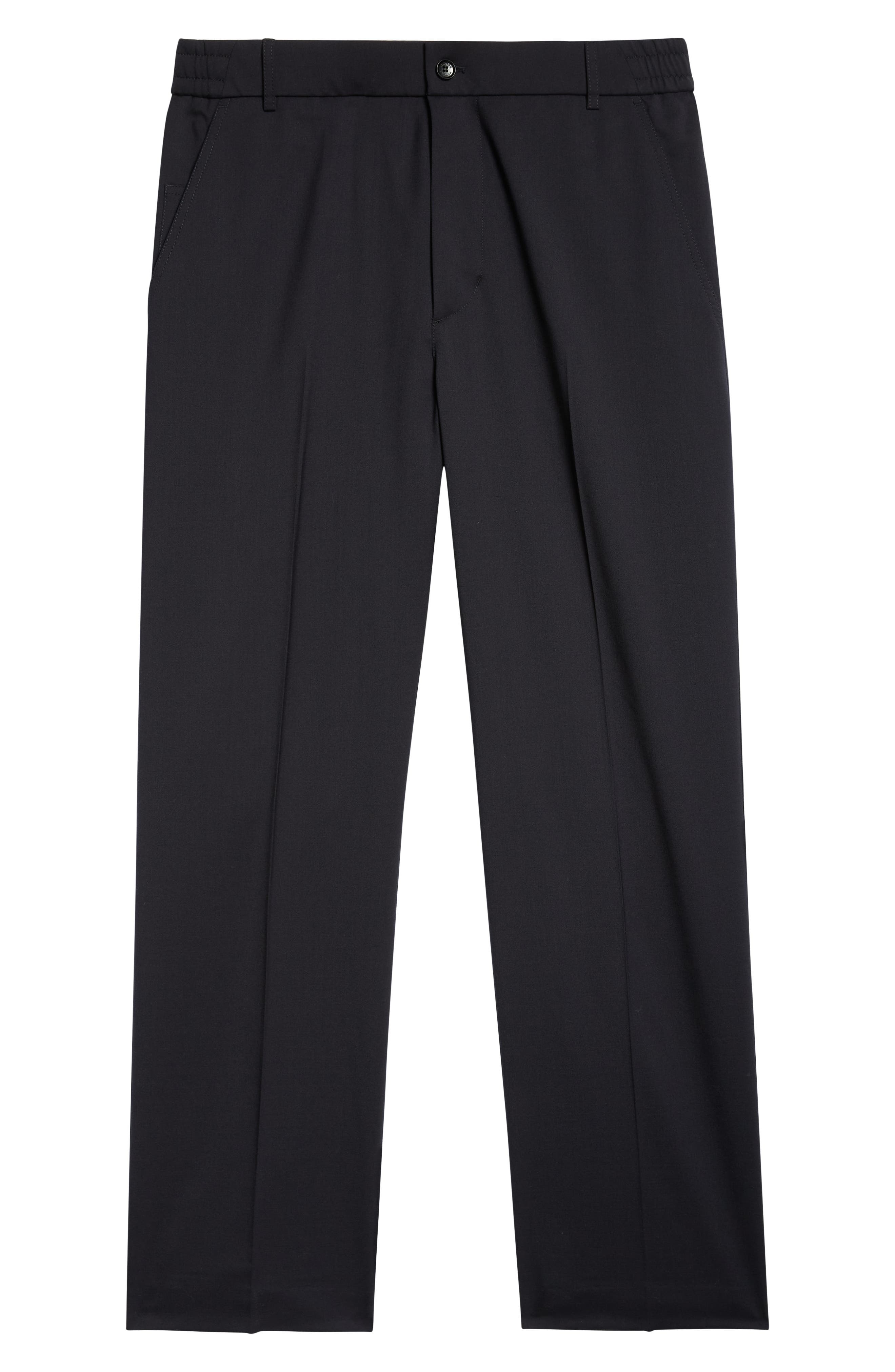 Moncler Wool Blend Gabardine Pants in Deep Indigo at Nordstrom - 6