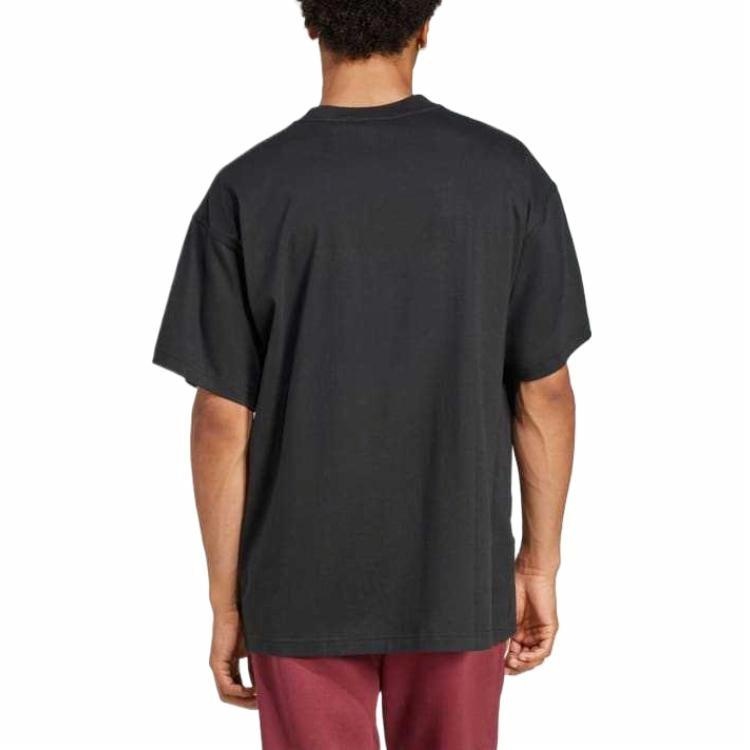 adidas Camiseta Trifolio Essentials Oversized 'Black White' JD0349 - 3