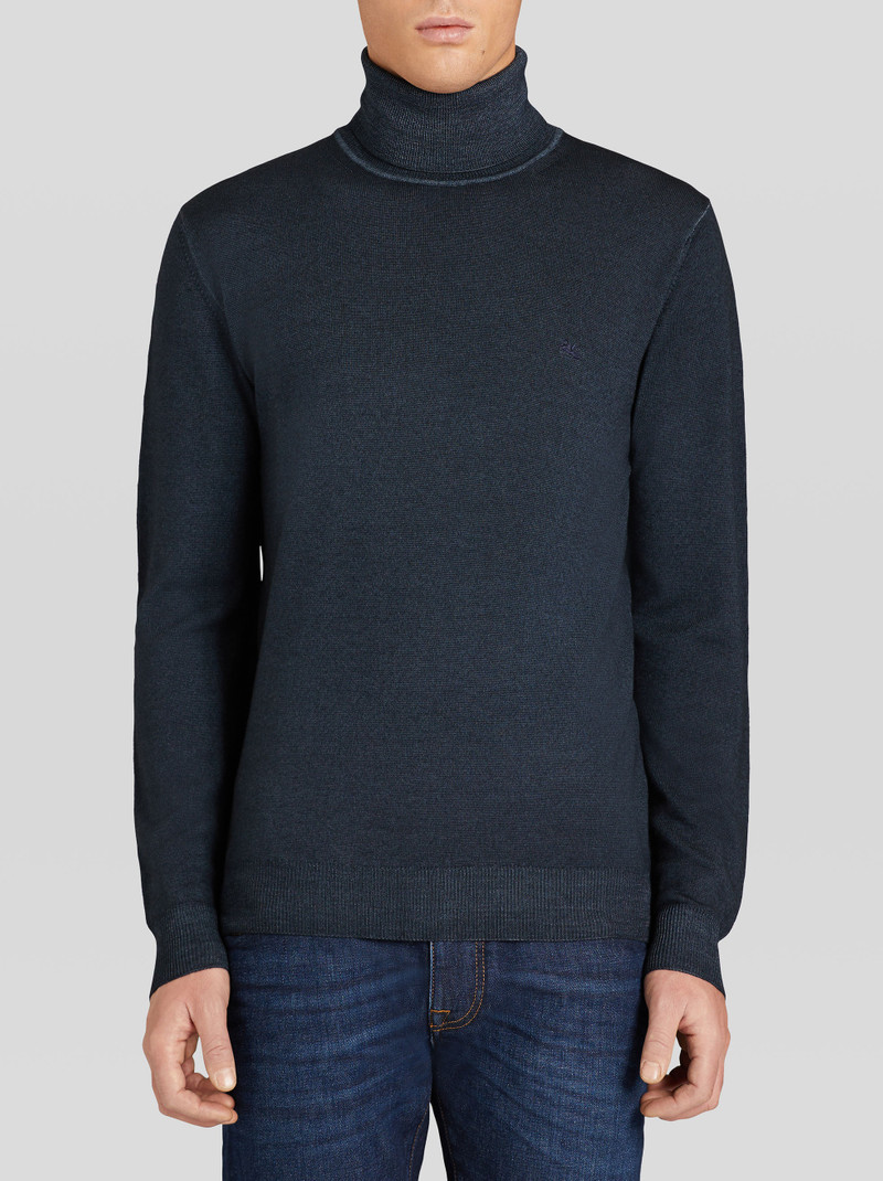 Etro POLO NECK WOOL JUMPER WITH PEGASO outlook