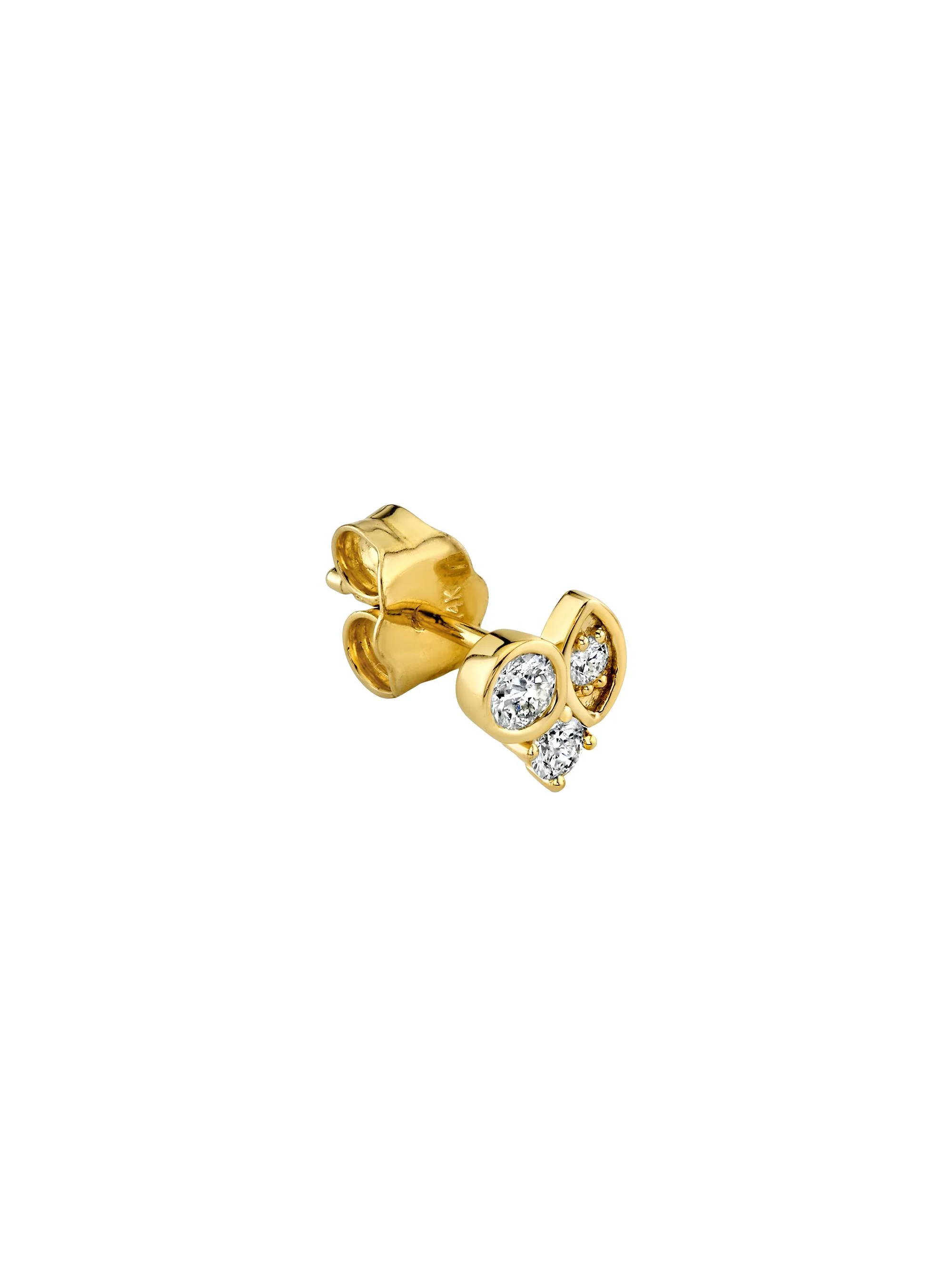 Women's 14K Yellow Gold & 0.12 TCW Diamond Cluster Stud Earring - Yellow Gold - 1