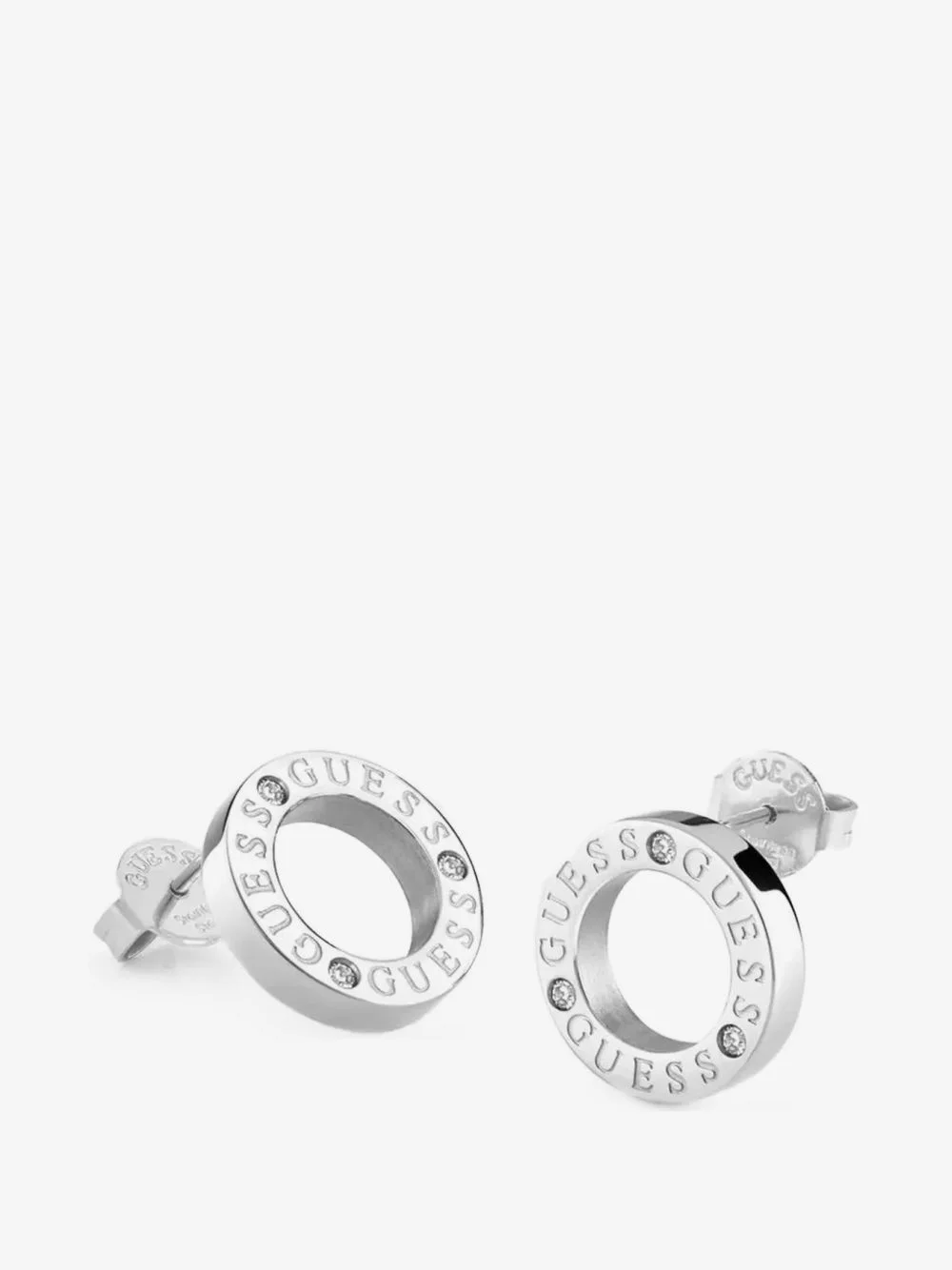 logo-engraved stud earrings - 1