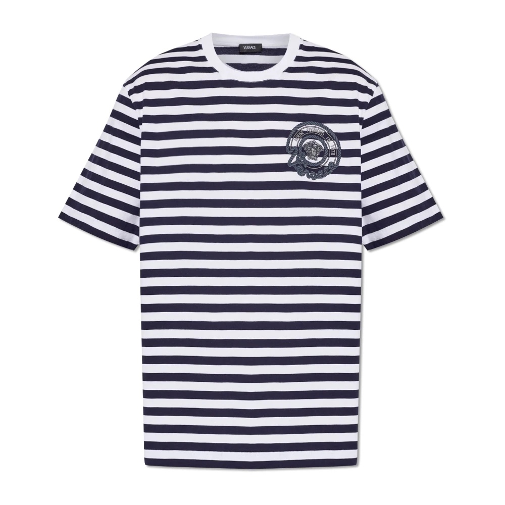 Tシャツ・カットソー VERSACE SS24 STRIPED T-SHIRT (1013302_1A098732WL60) VERSACE SS24 STRIPED T-SHIRT (1013302_1A098732WL60) (VERSACE